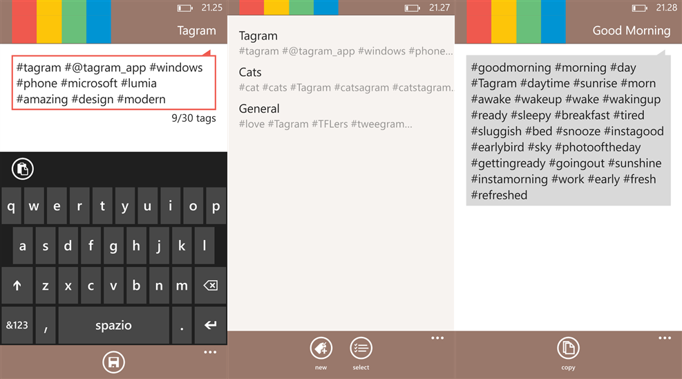 Tagram Windows Phone