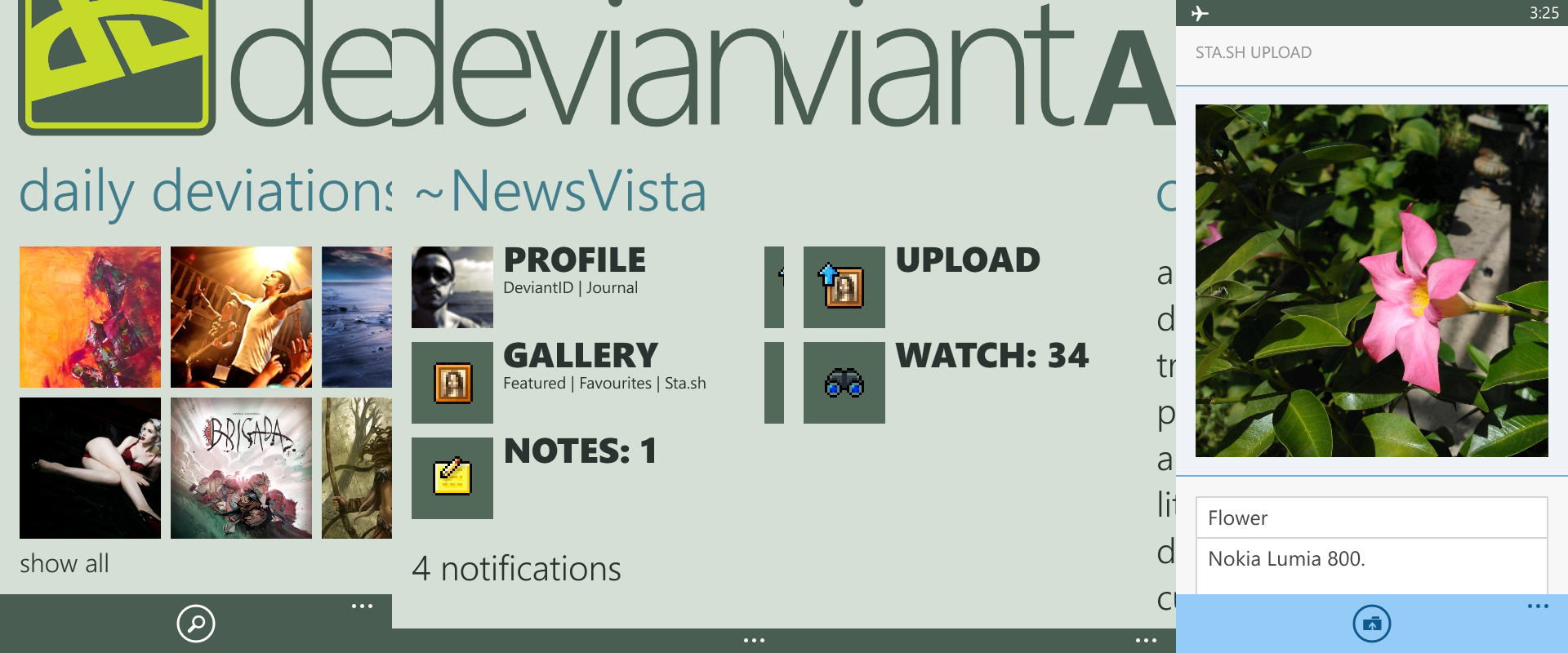 deviantAPP Windows Phone