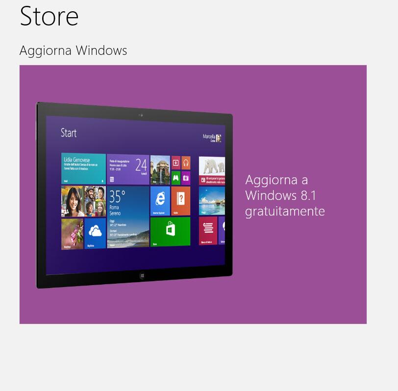 Windows 8.1 disponibile al download gratuito come aggiornamento di 