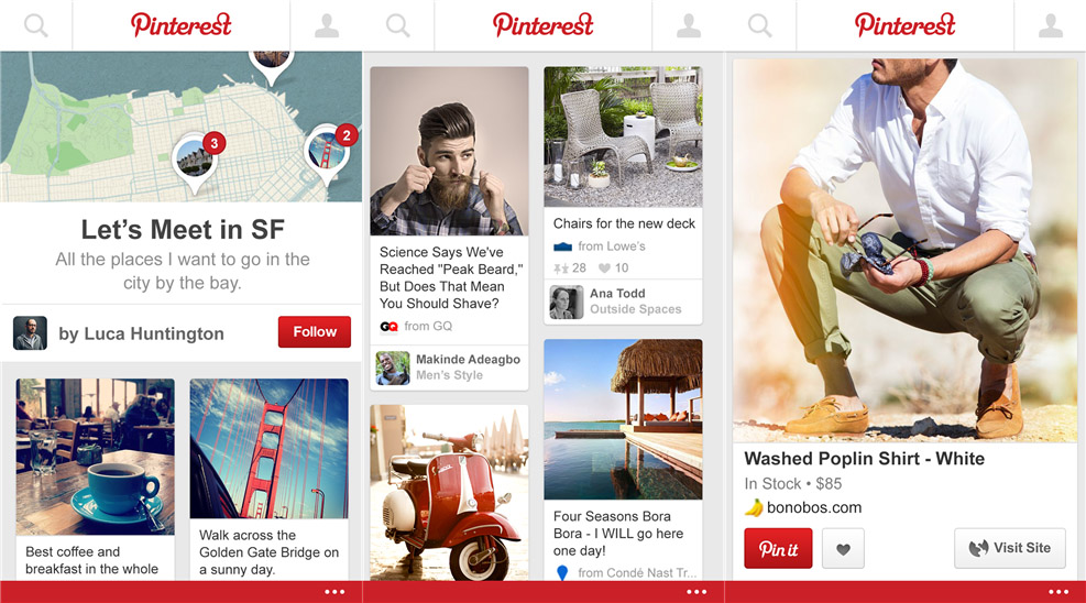 Pinterest Windows Phone