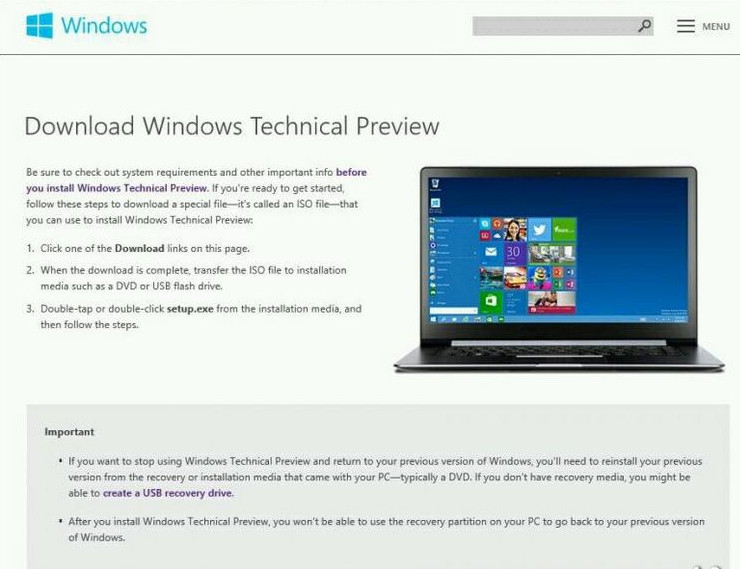 Windows TH download