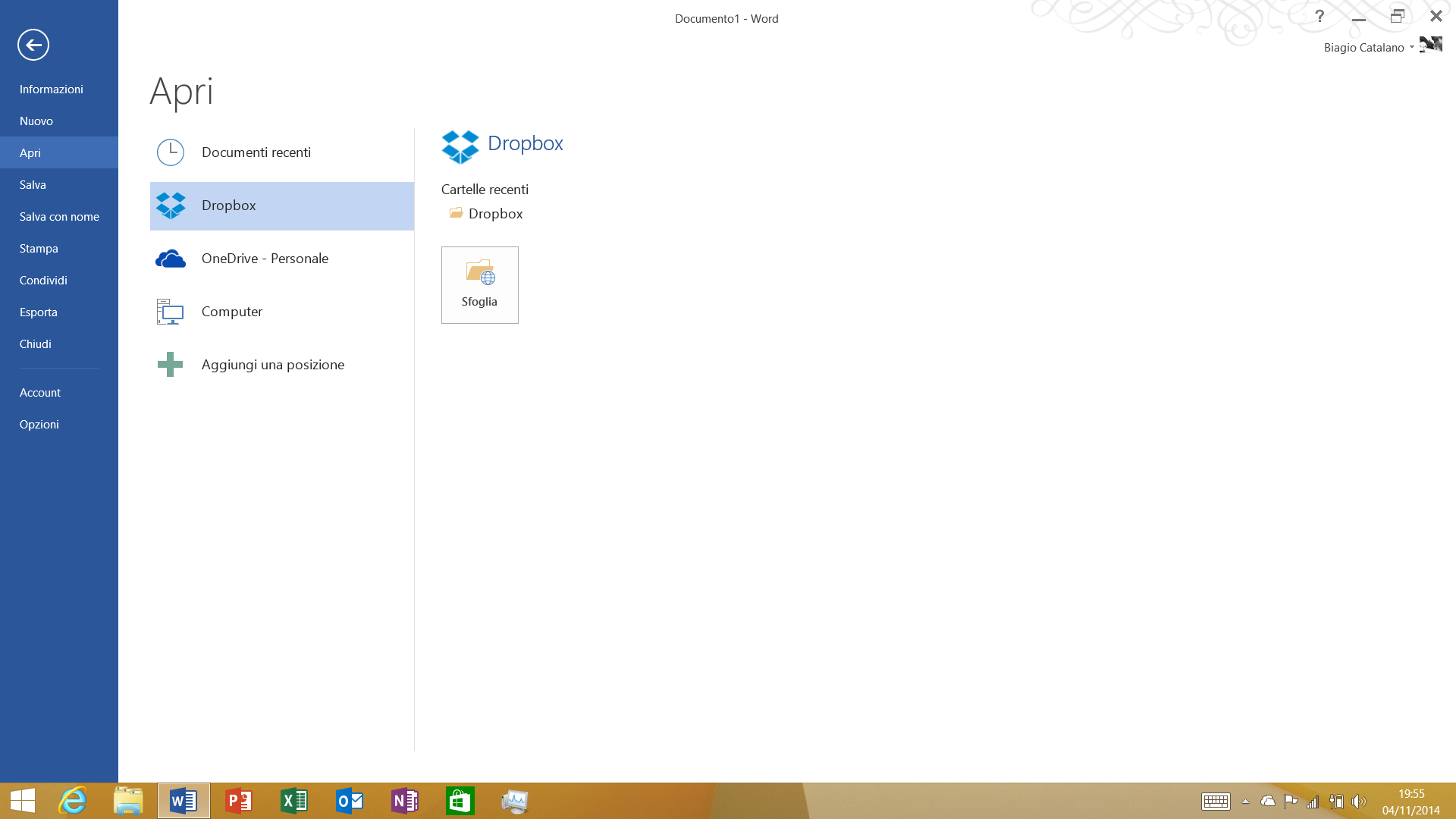 Dropbox in Office 2013