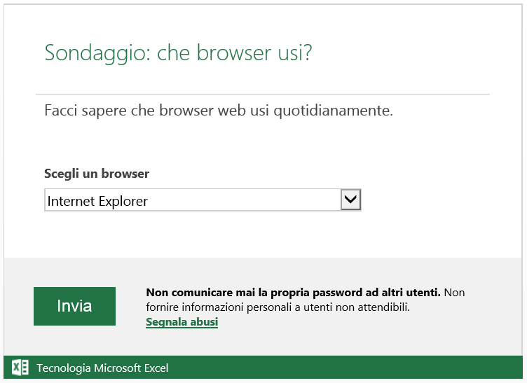 sondaggio browser