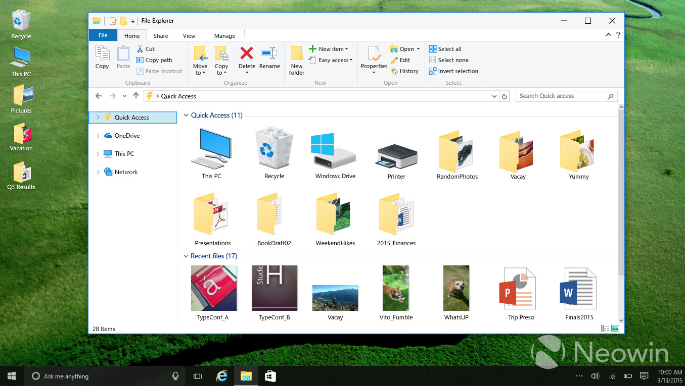 Windows 10 new icons