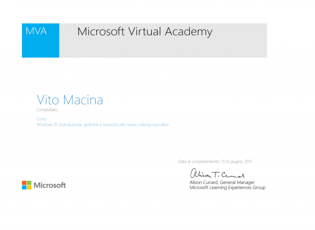 CertificateMVA