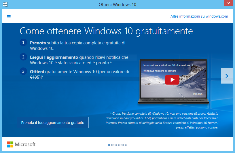 Ottieni Windows 10