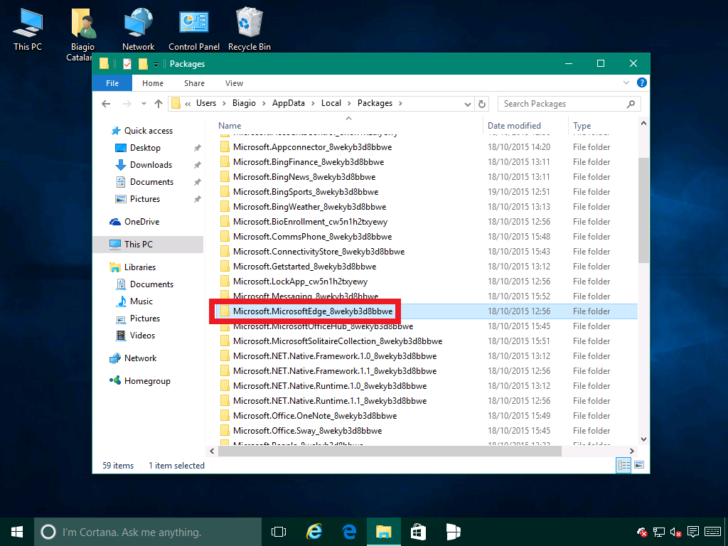 RipristinareMicrosoftEdge1 - Windows 10