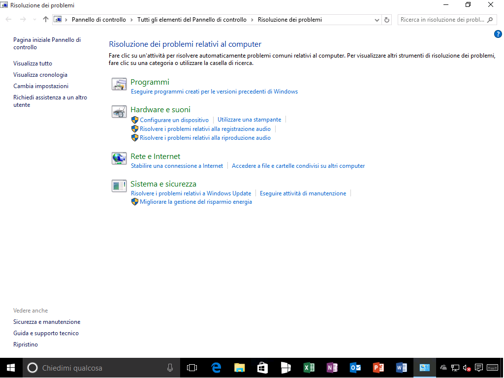 Risoluzione dei problemi - Windows 10