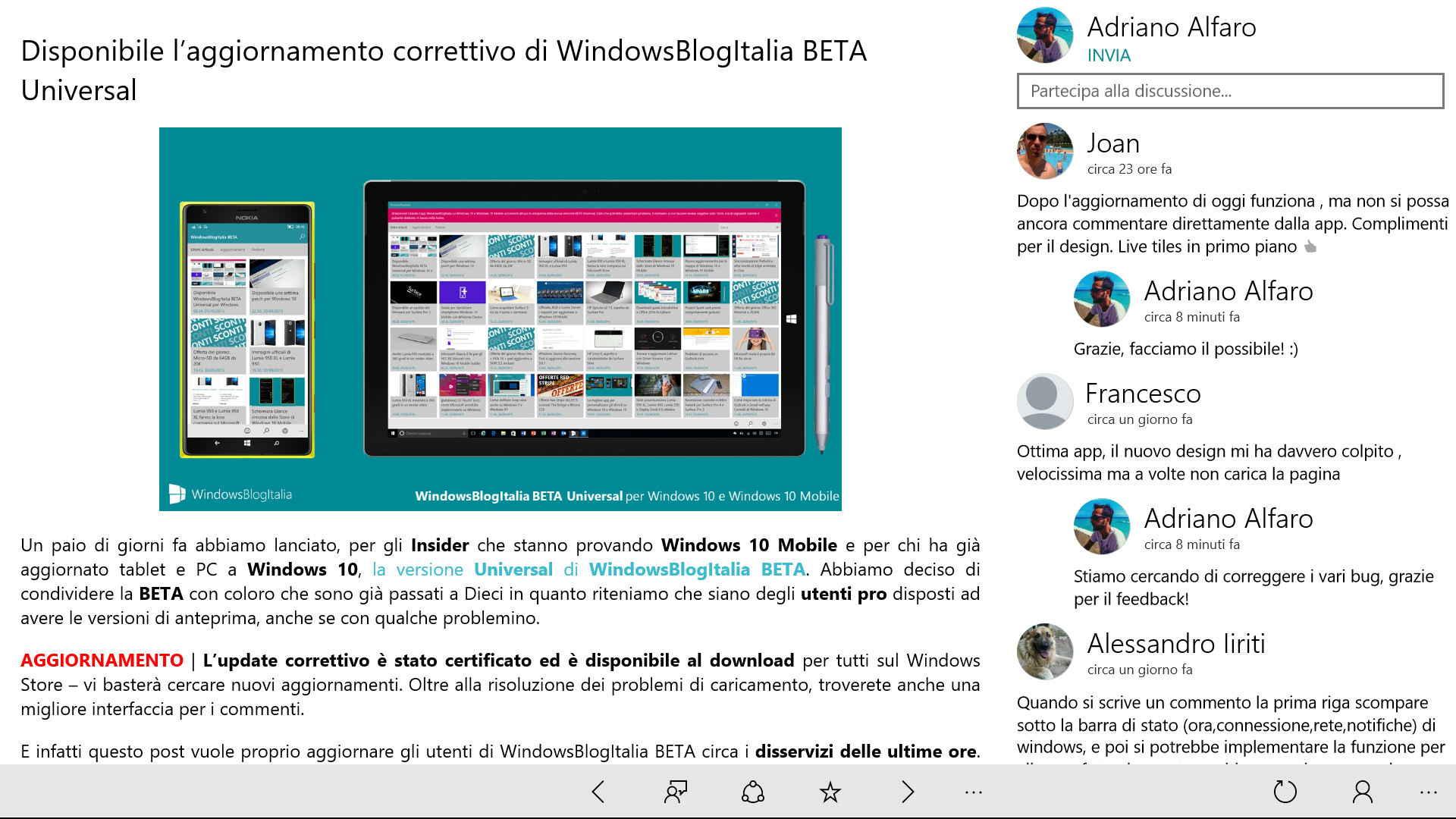 WindowsBlogItalia Universal Beta
