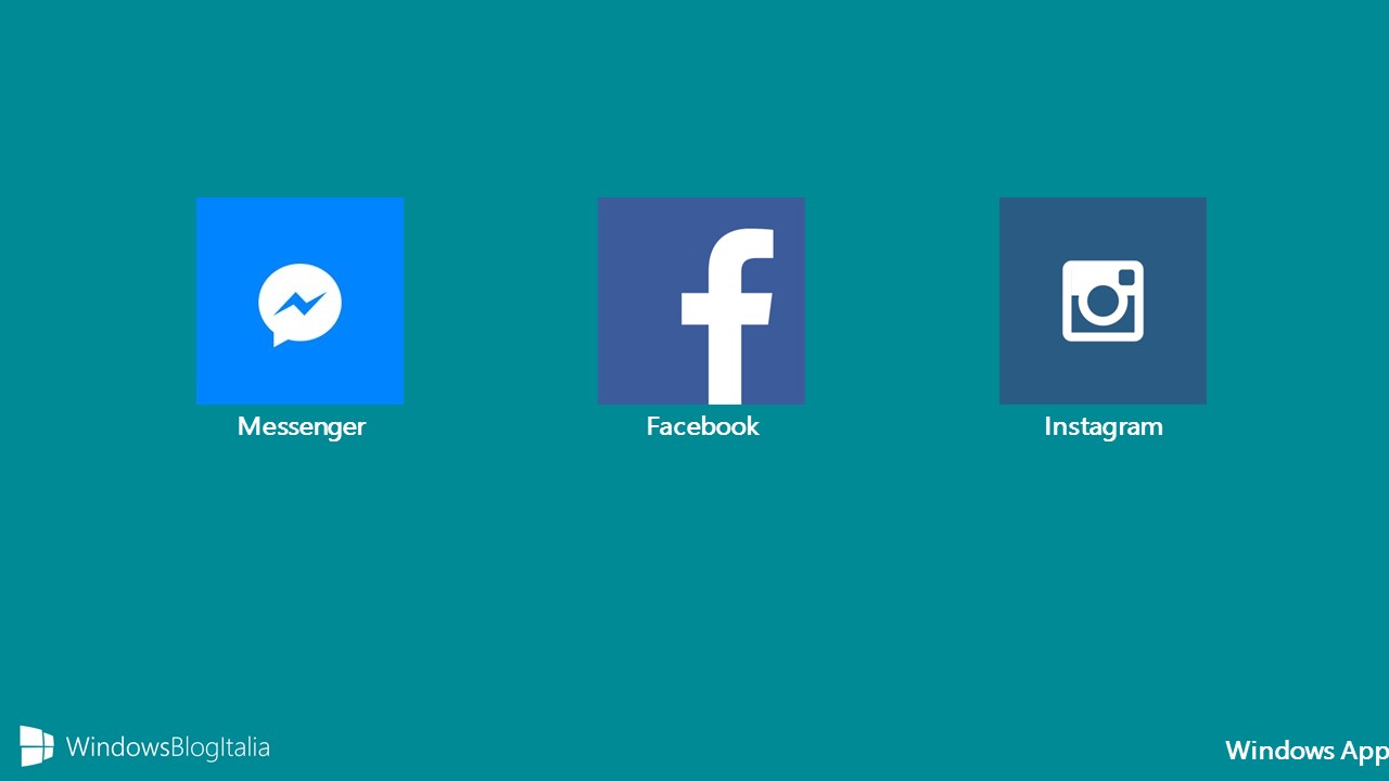 Windows App Facebook, Messenger, Instagram