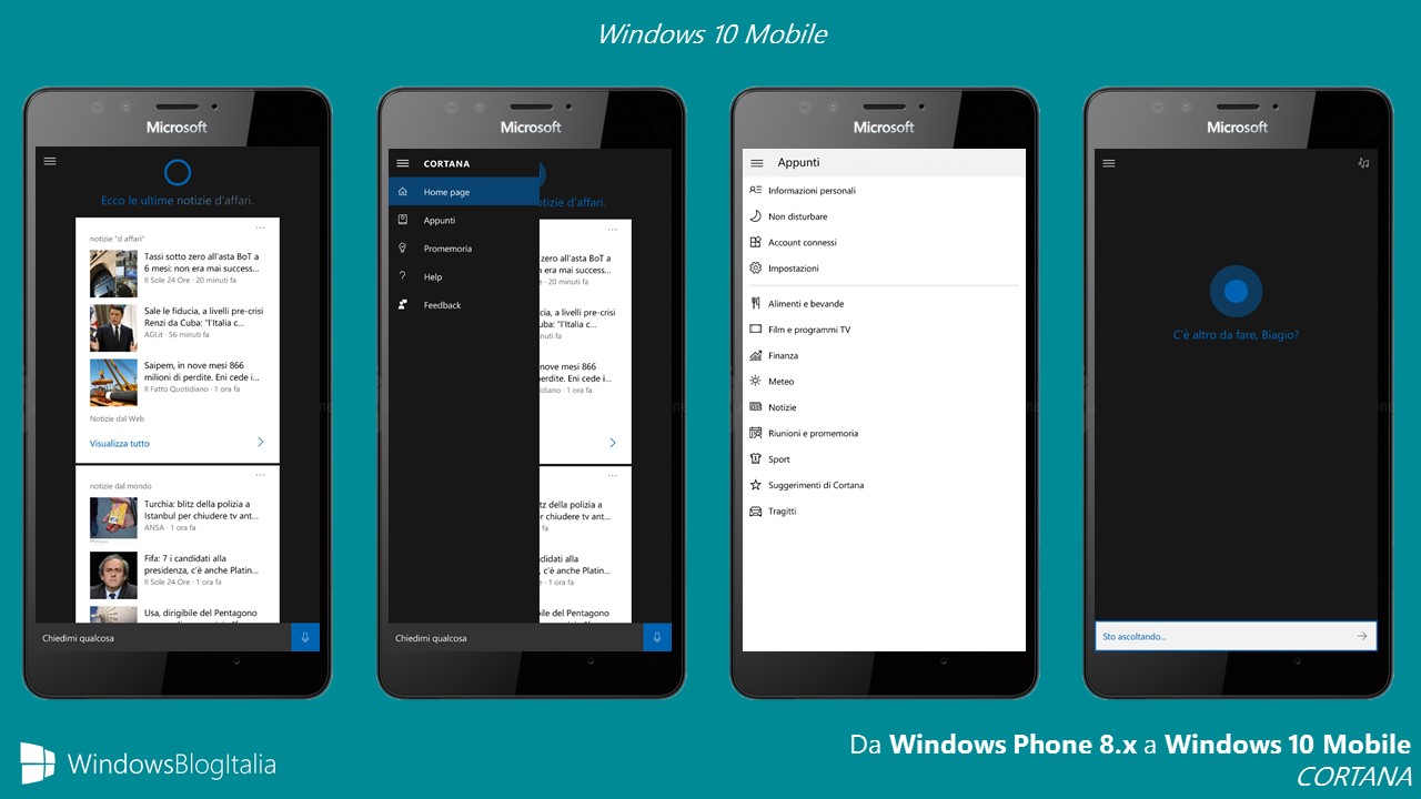 Cortana - Windows 10 Mobile