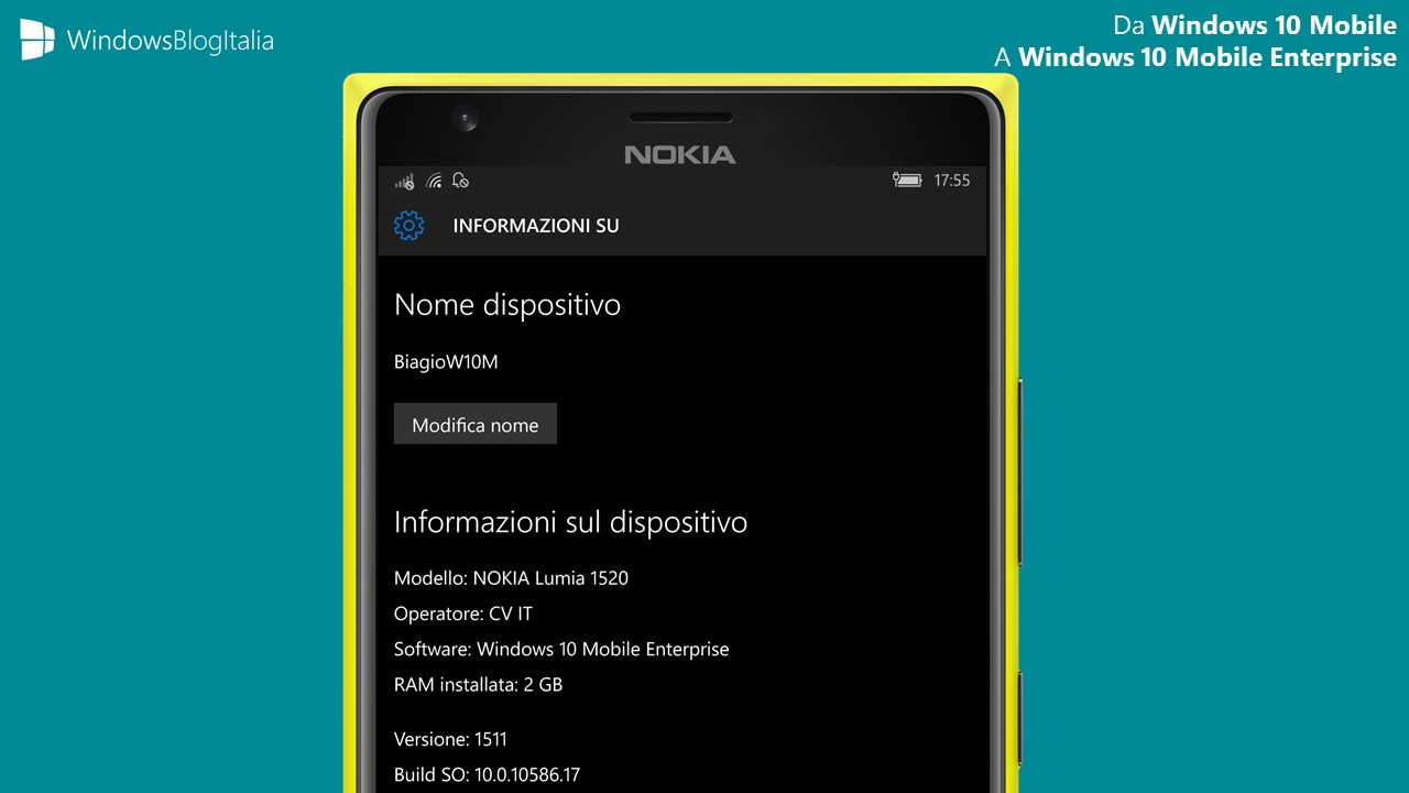 Windows 10 Mobile Enterprise RTM