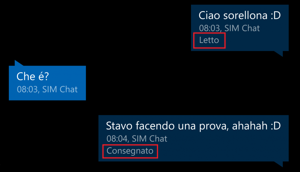 SMS - Letto, consegnato, sta scrivendo