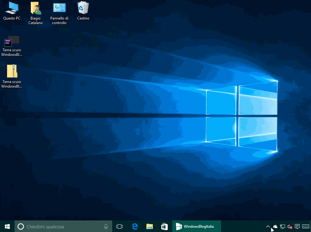 Tema scuro - Windows 10 10586