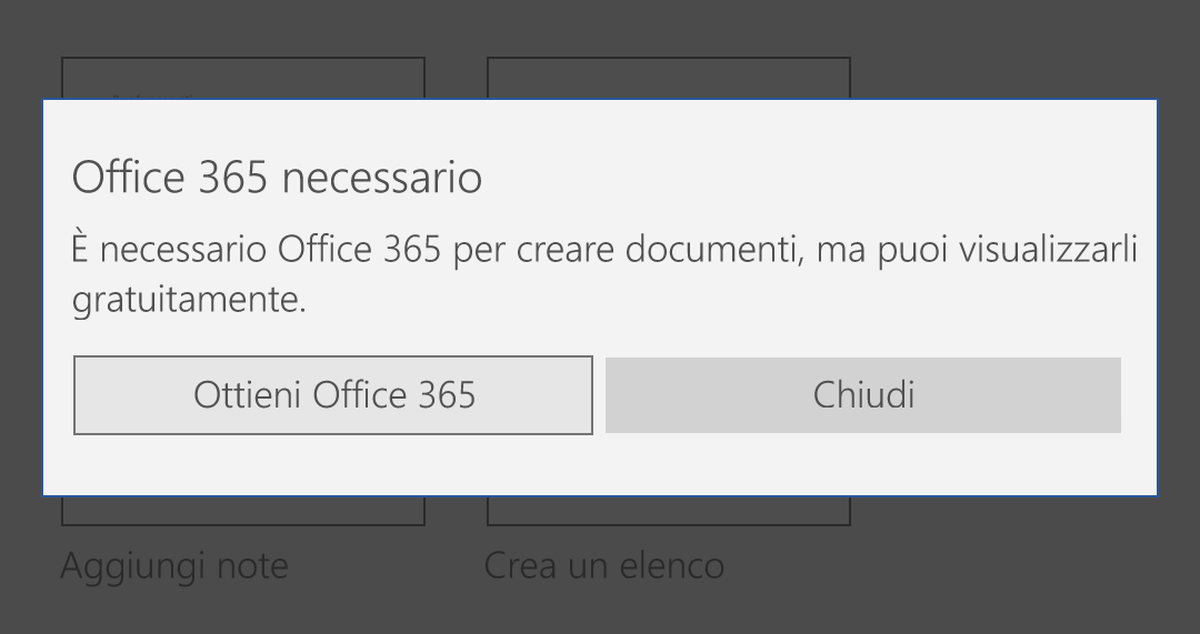 Office 365 necessario - windows 10 mobile - fix