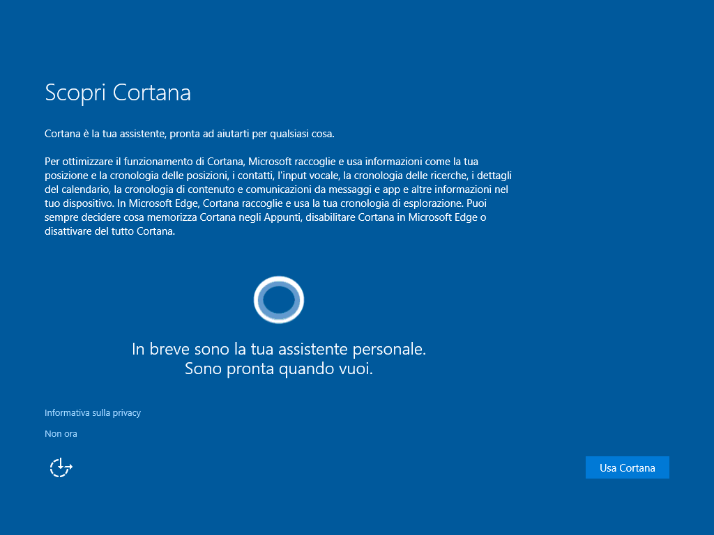 scopri Cortana