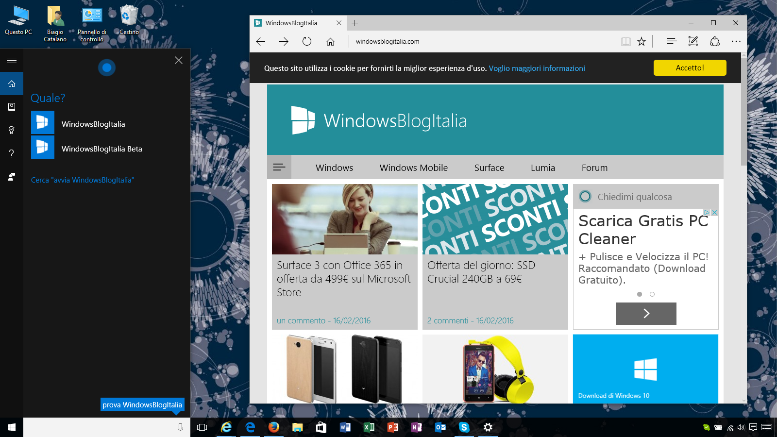 windows 10 app Cortana