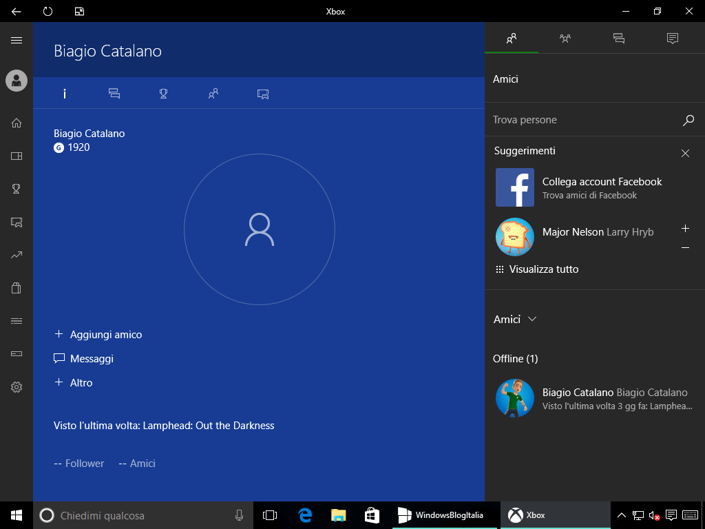 App Xbox - Windows 10 Redstone