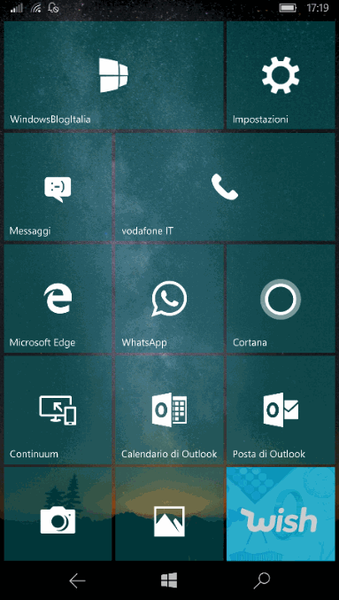 Telefono - Windows 10 Mobile - Build 14283