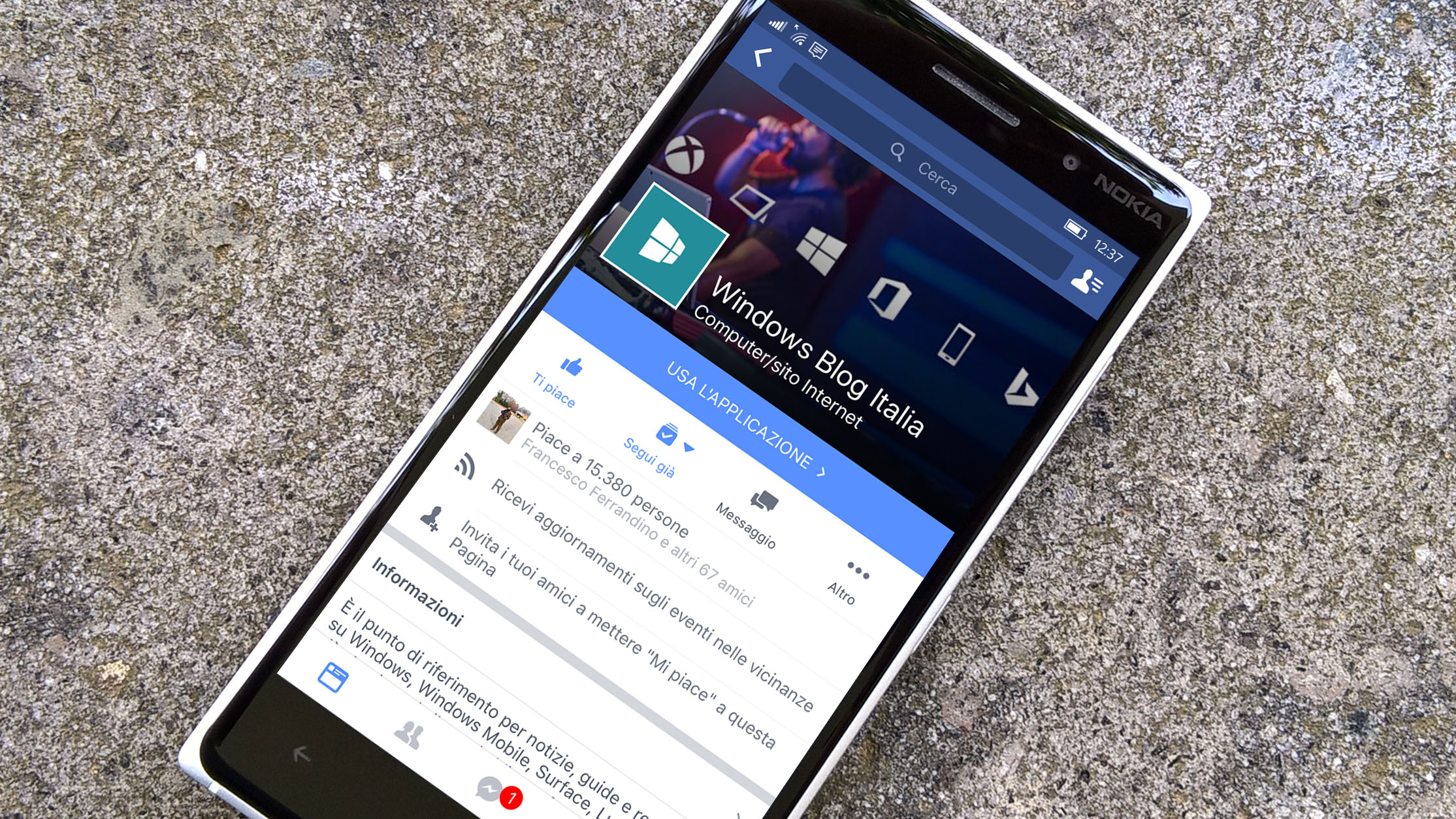 Facebook per Windows 10 Mobile