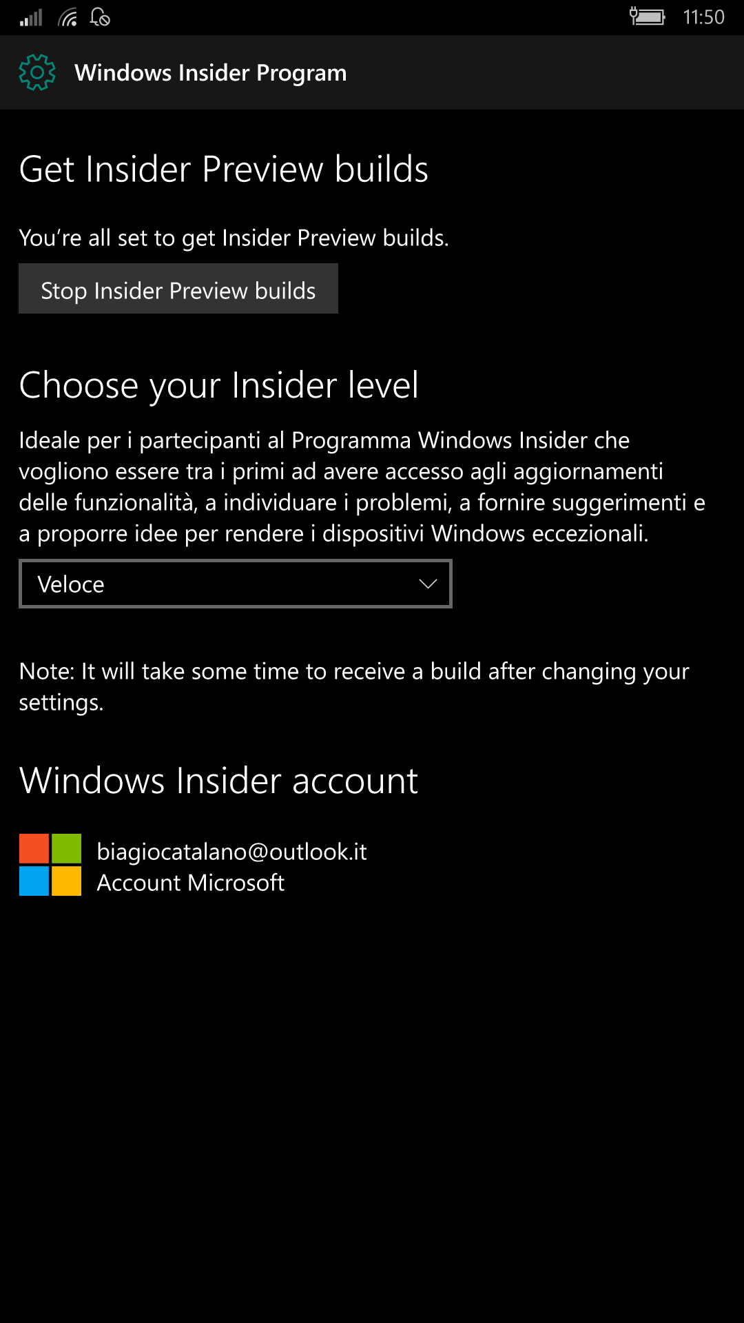 Programma Windows Insider - Windows 10 Mobile 14332.1001