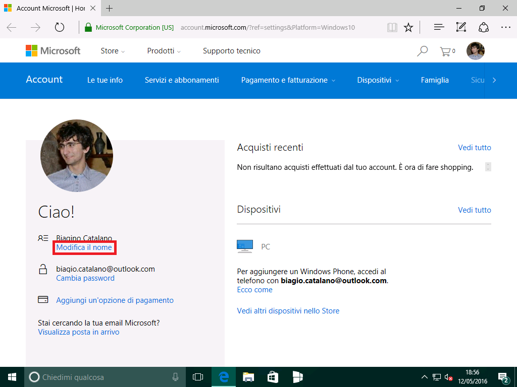 Account Microsoft - Windows 10 - (2)