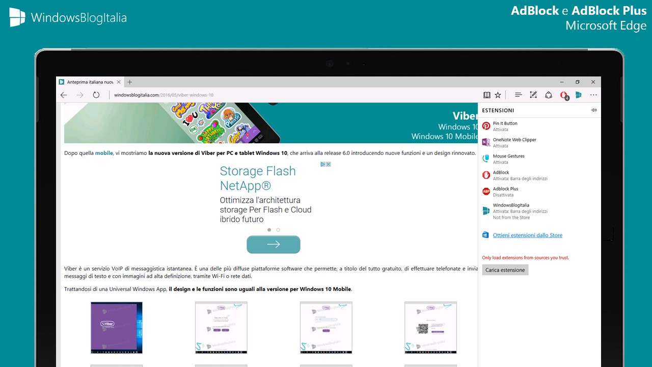 AdBlock e AdBlock Plus per Microsoft Edge