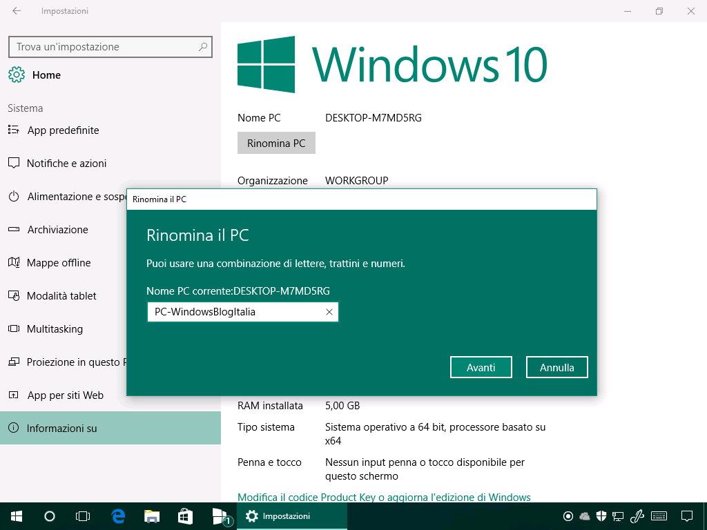 Cambiare nome al PC o tablet - (2)