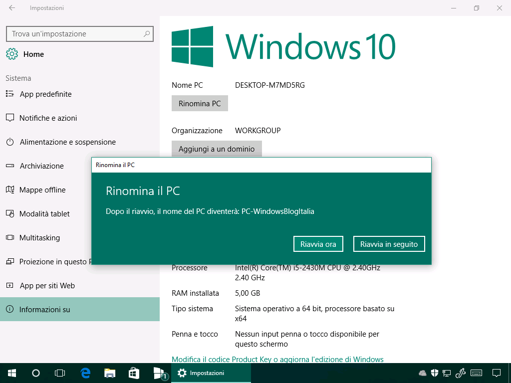 Cambiare nome al PC o tablet - (3)