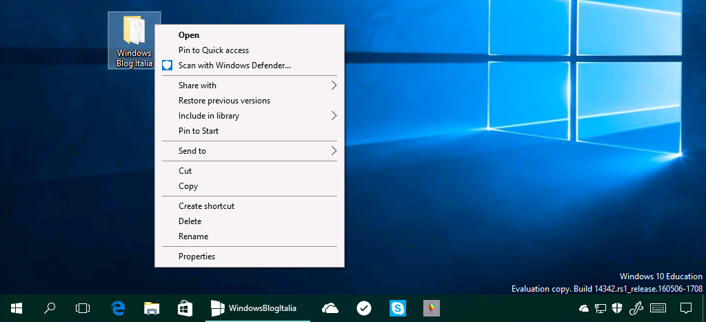 Icona Windows Defender menu contestuale bis