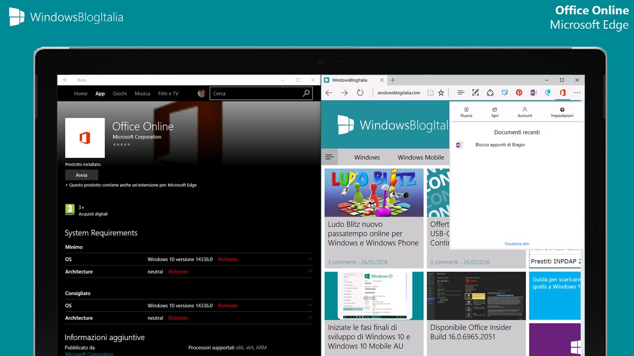 Office Online per Microsoft Edge