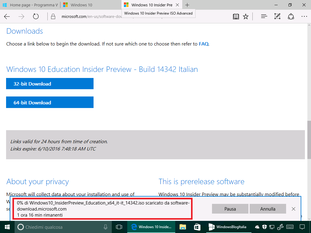 Download - Edge - windows 10 14361