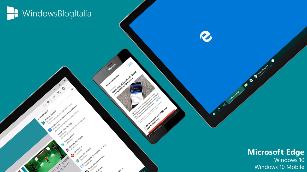 Microsoft Edge - Windows 10 e Windows 10 Mobile