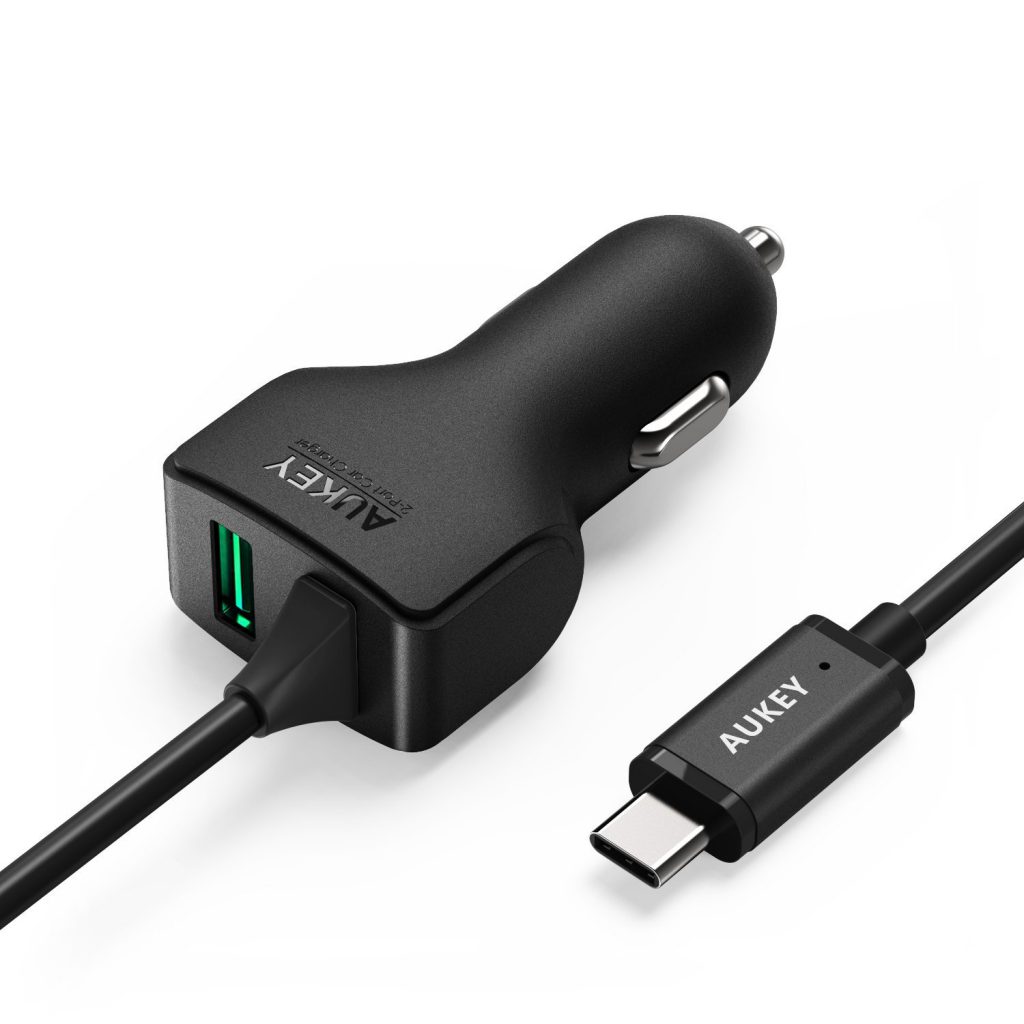 AUKEY Caricabatteria per Auto USB Type C