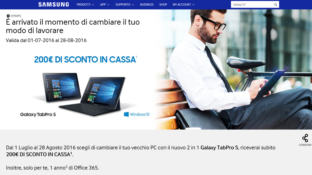 Samsung Galaxy TabPro S + Office 365