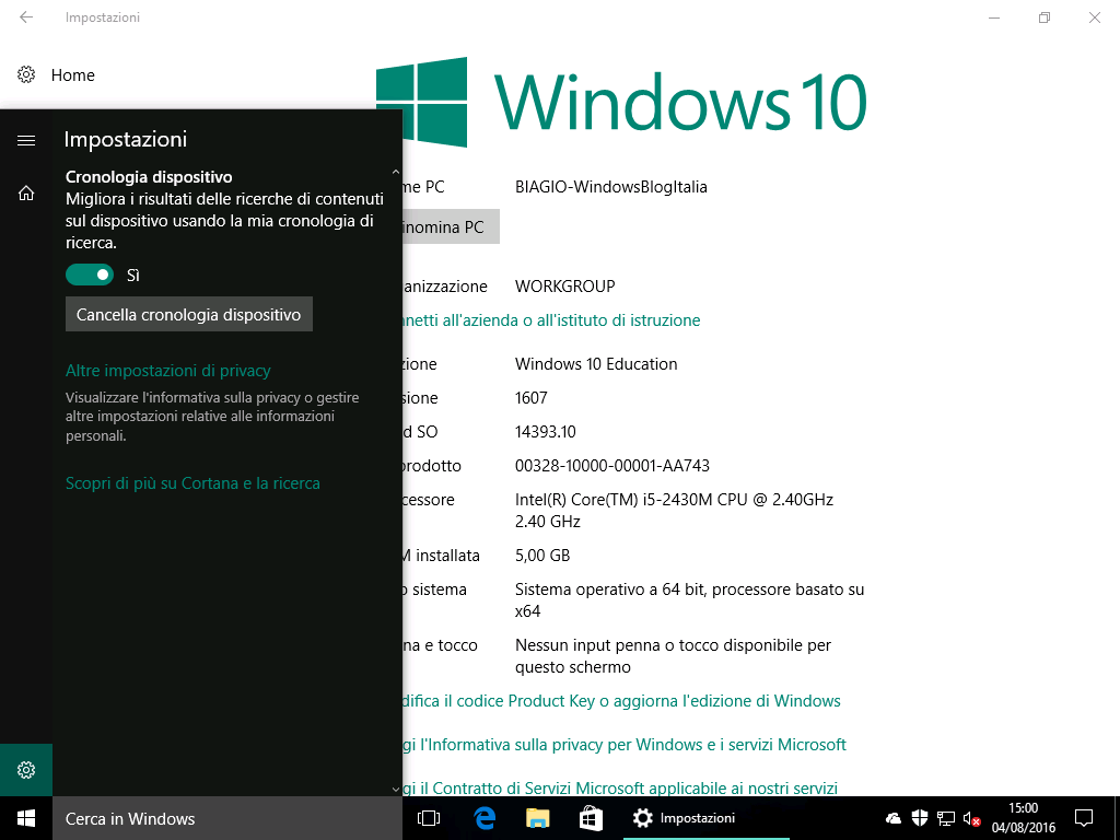 Windows 10 Education - NO Cortana
