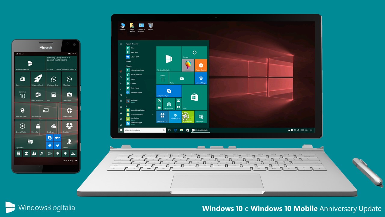 Windows 10 e Windows 10 Mobile Anniversary Update