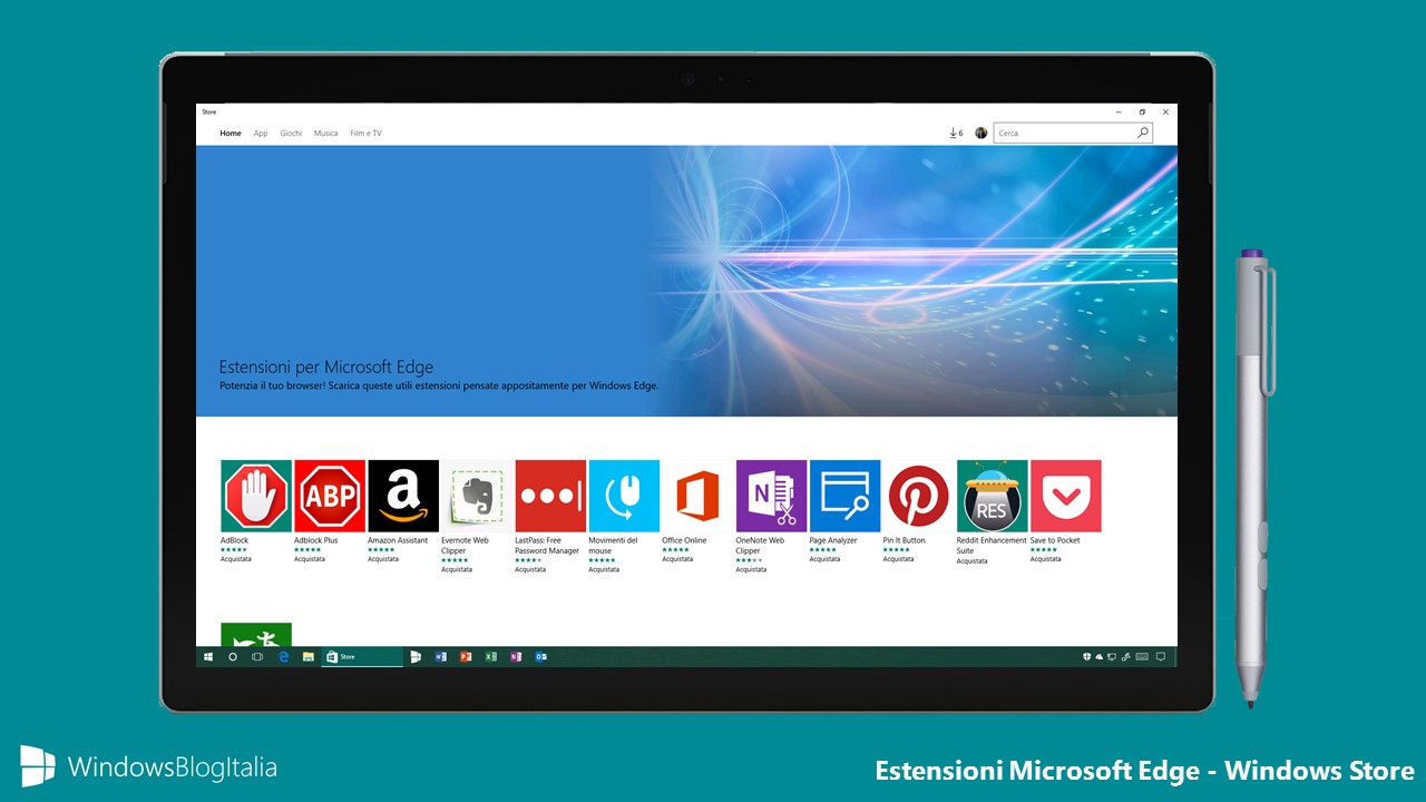 Windows Store - Estensioni Microsoft Edge