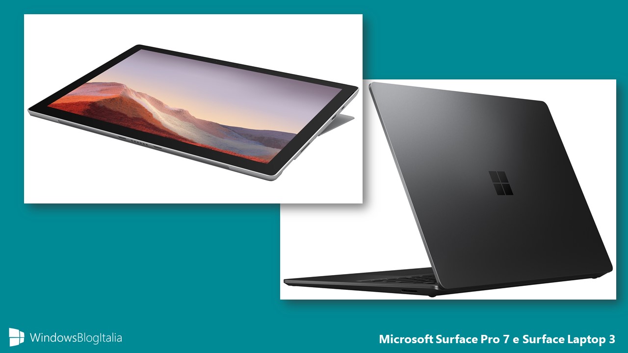 Microsoft Surface Pro 7 e Surface Laptop 3