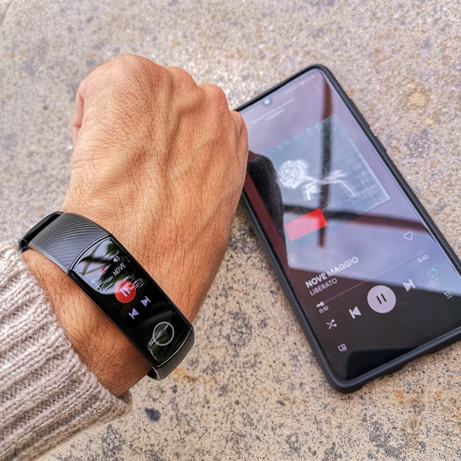 Controllo della musica su smartband Honor Band 5