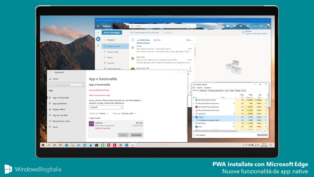 Nuove feature per le PWA installate con Microsoft Edge