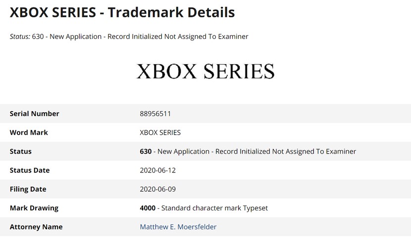 Marchio registrato Xbox Series