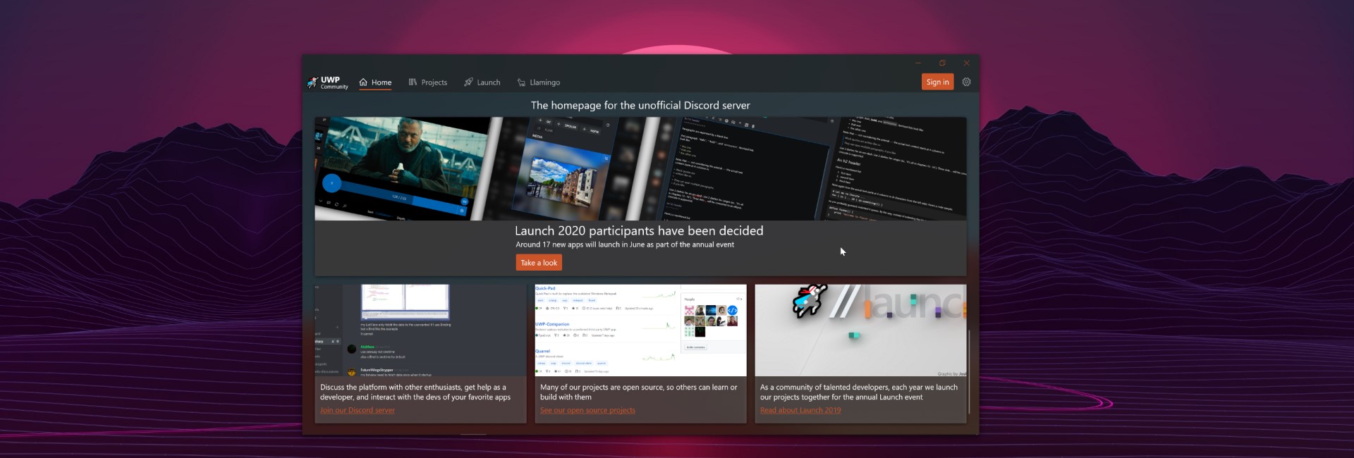 UWP Community Client app per Windows 10 e Xbox