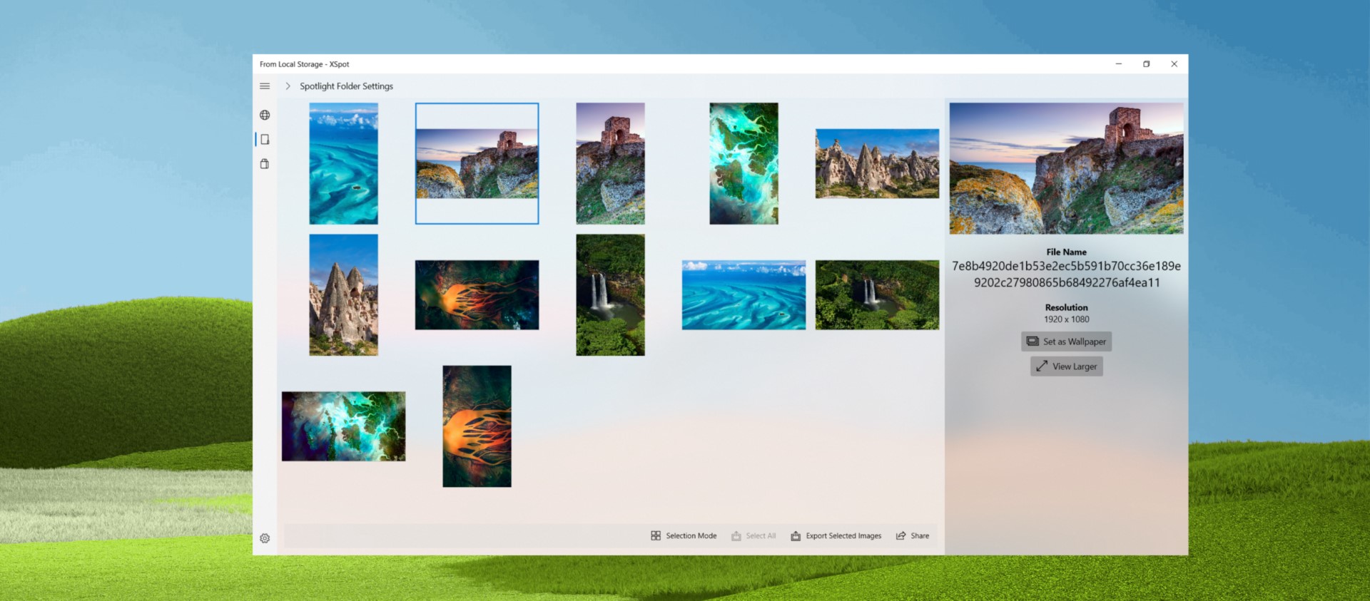XSpot app per Windows 10