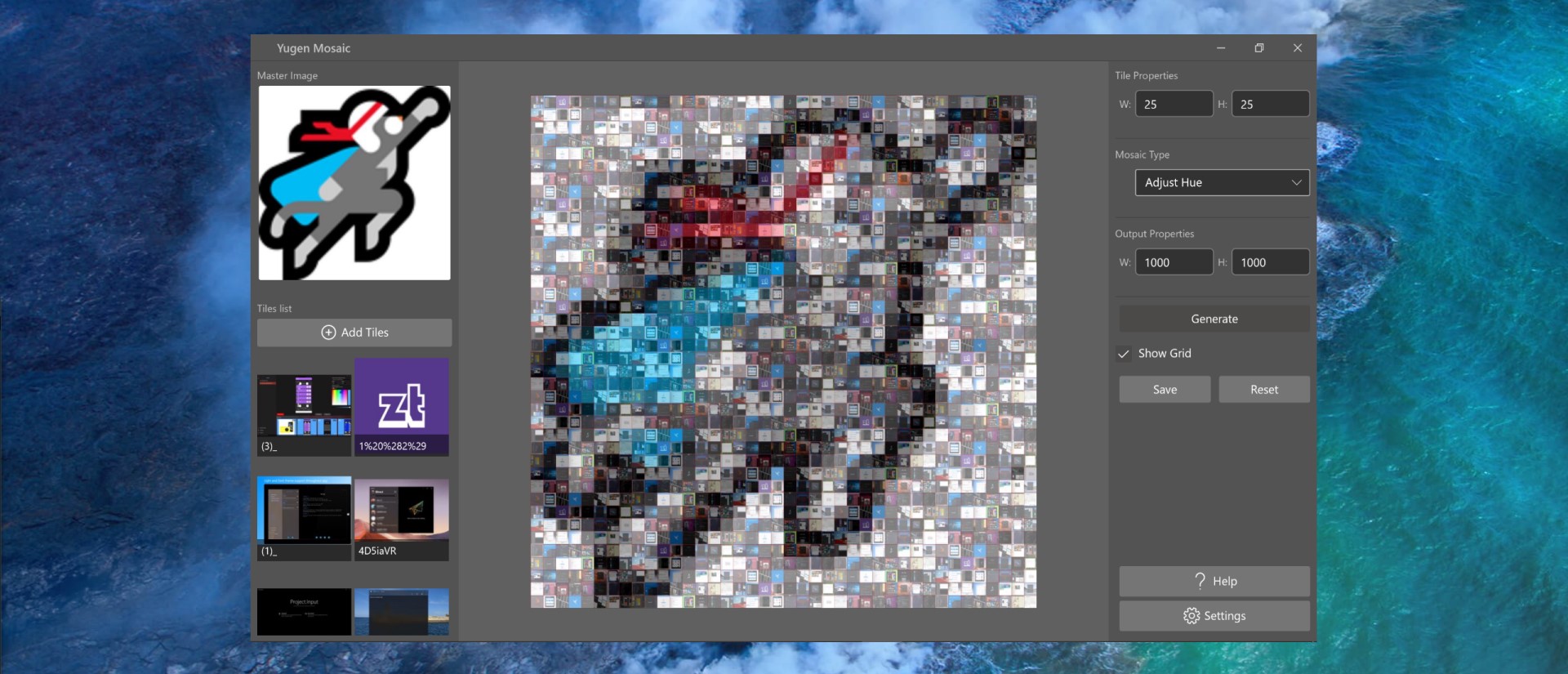 Yugen Mosaic app per Windows 10