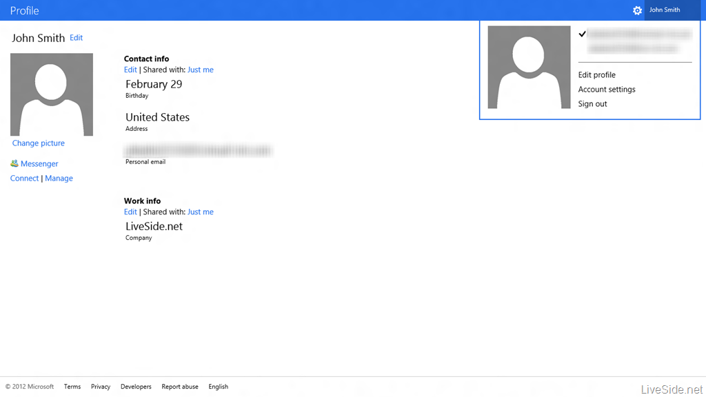 Trapelati i primi screenshot del profilo online dei Microsoft Account