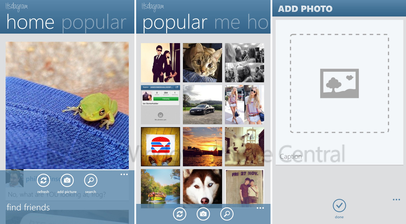 Itsagram Screens