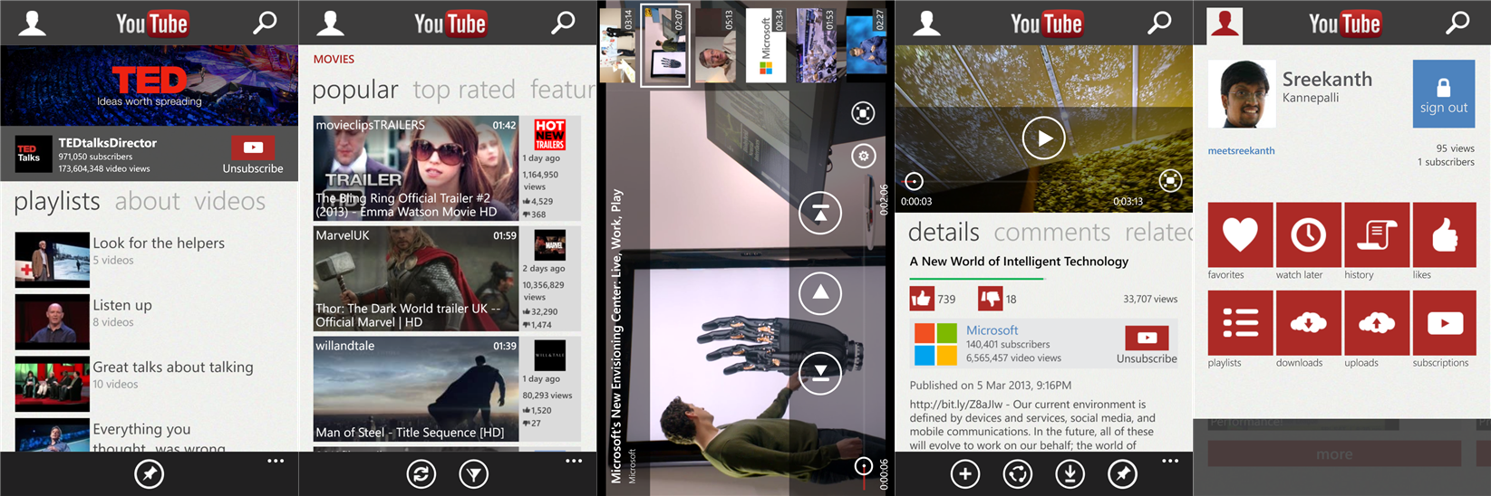 YouTube Windows Phone 8