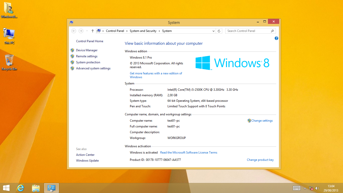 product key windows 8.1 pro build 9600