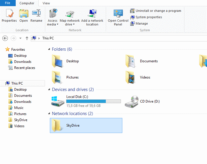 SkyDrive locale